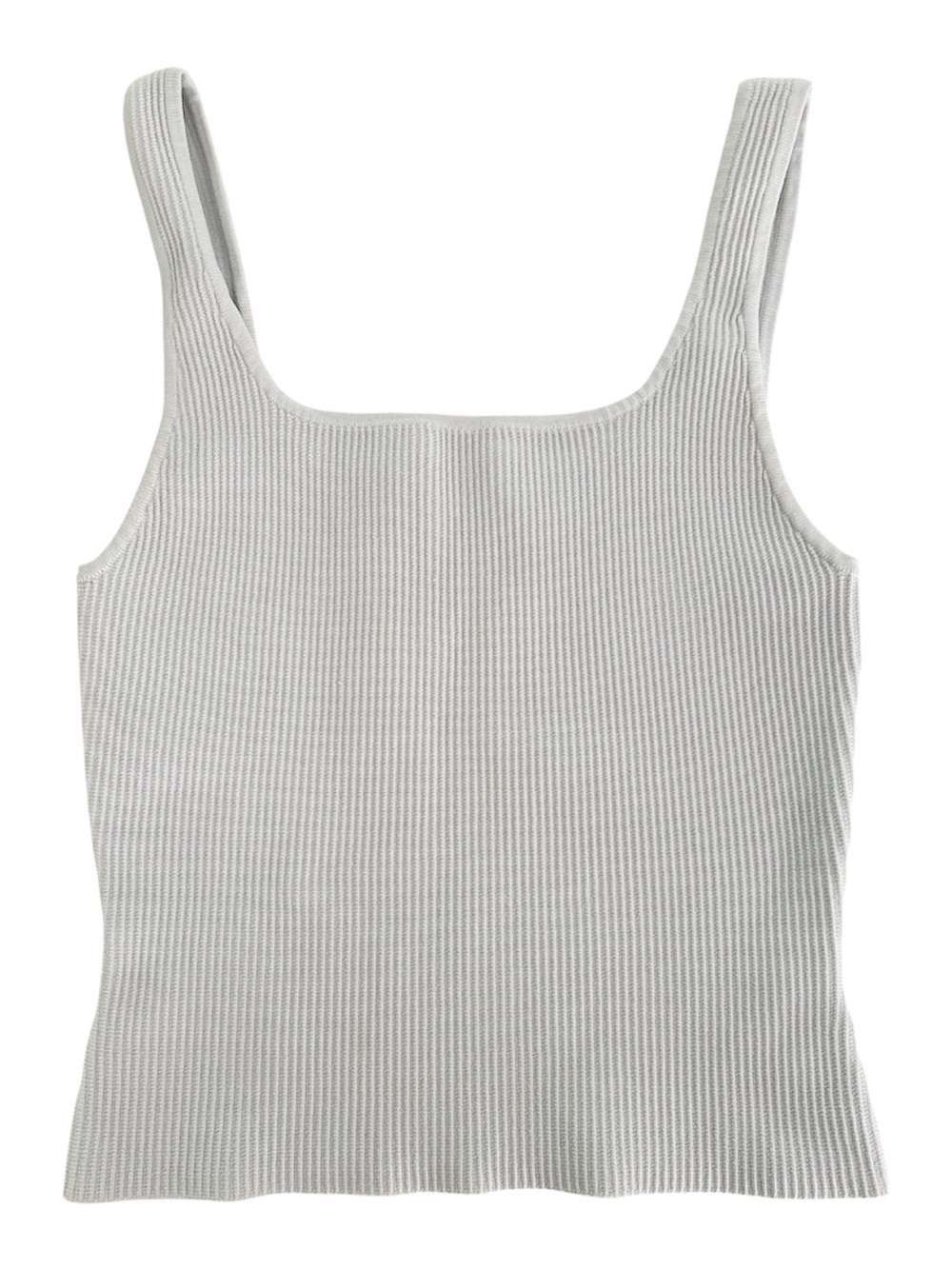 NWOT Aritzia Tops | Babaton Sculpt Knit Square Neck Tank Size Medium. Light Gray